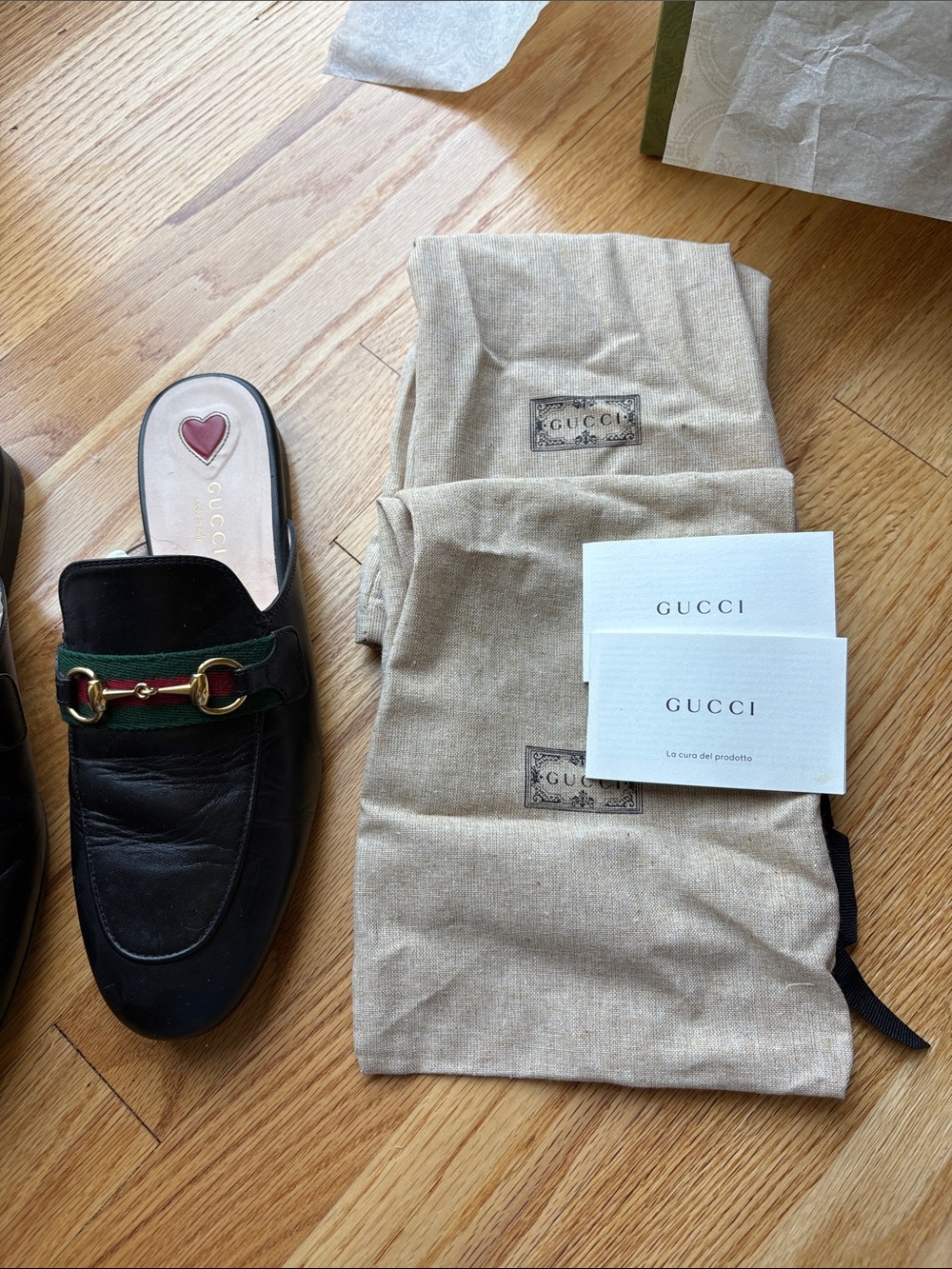 Gucci Princetown Mule Black with Webbing | with Box & Dustbags | 7.5 - Picture 8 of 10